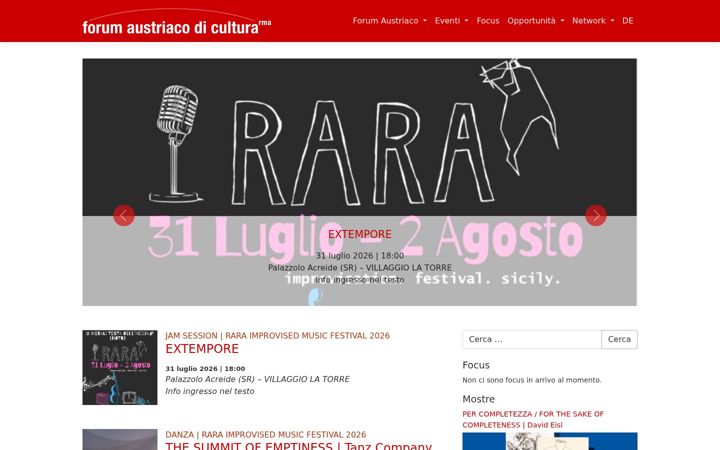 Screenshot of austriacult.roma.it