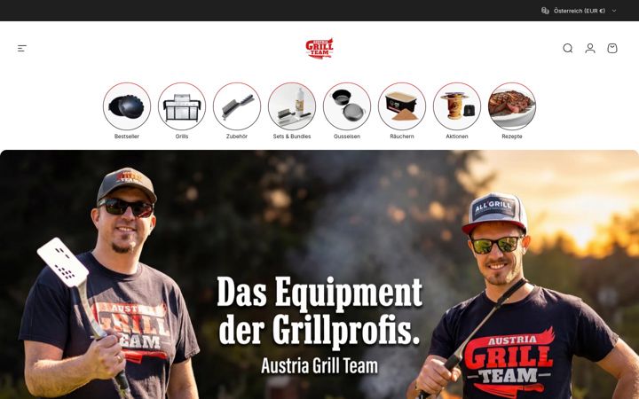 Captură de ecran a austriagrillteam.at