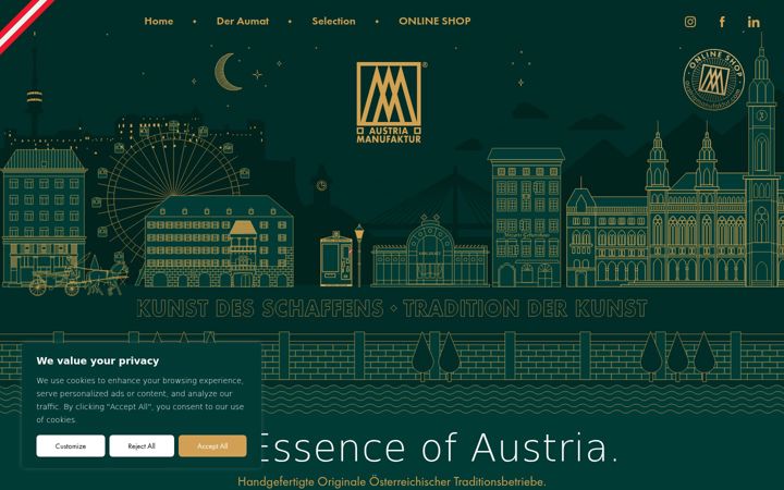 Screenshot of austriamanufaktur.at