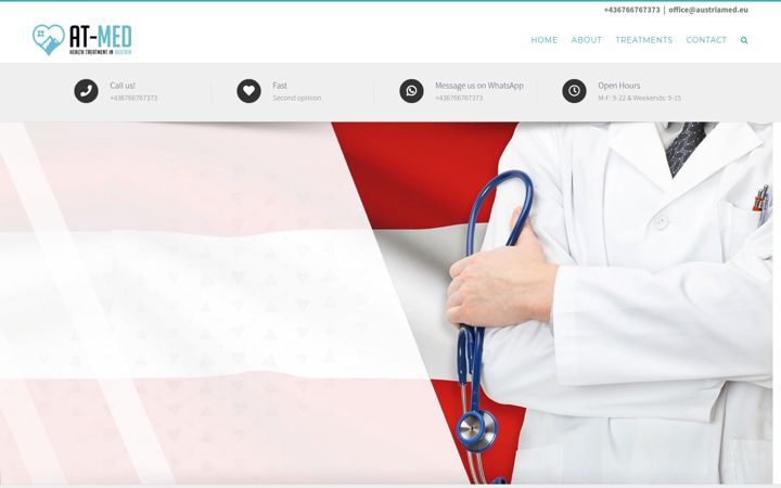 Screenshot of austriamed.eu