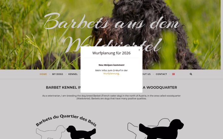 Screenshot of austrian-barbet.com