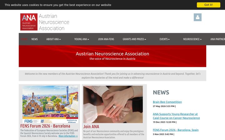 Screenshot von austrian-neuroscience.at