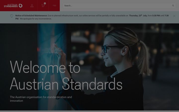 Screenshot von austrian-standards.at