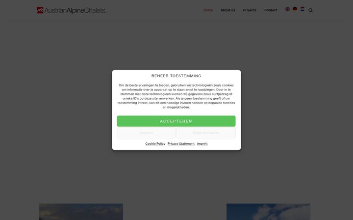 Screenshot of austrianalpinechalets.com