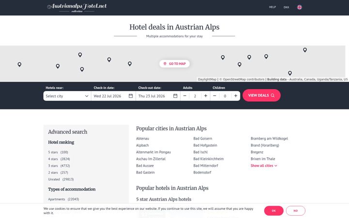 Screenshot του austrianalpshotel.net