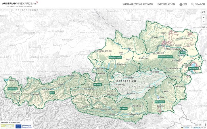 Screenshot of austrianvineyards.com