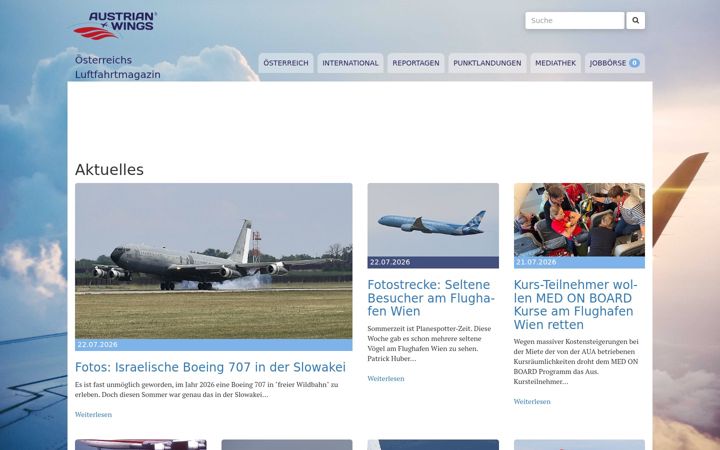 Screenshot of austrianwings.info