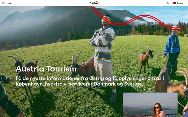 Screenshot von austriatourism.com