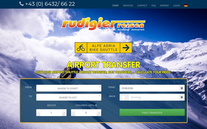 Screenshot von austriatransfer.com