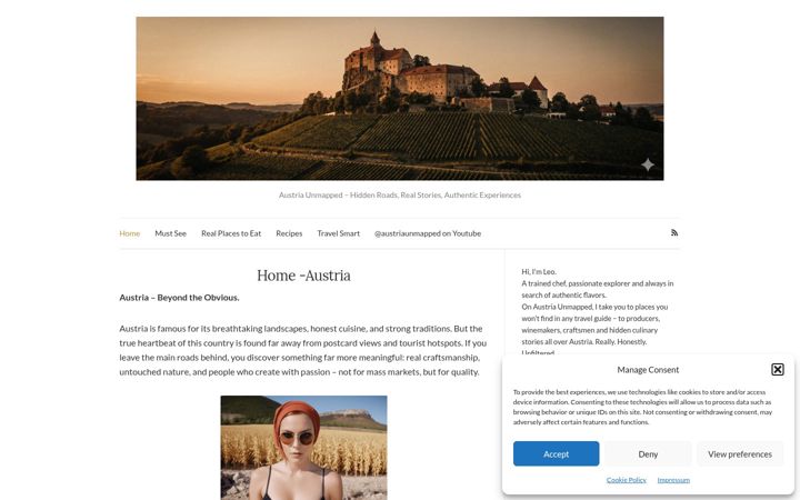 Screenshot of austriaunmapped.com