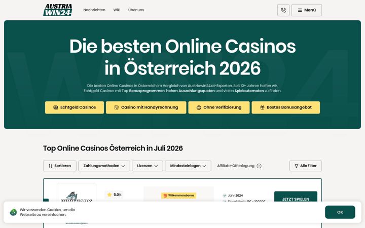 Screenshot of austriawin24.at