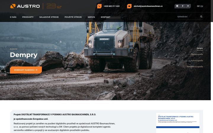 Screenshot of austrobaumaschinen.cz
