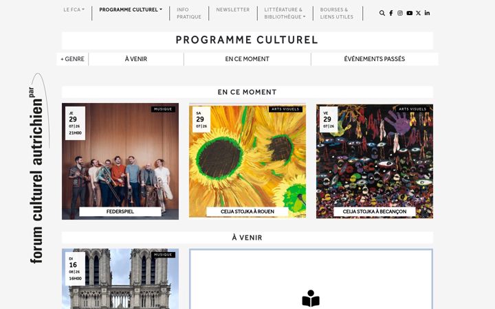 Screenshot of austrocult.fr