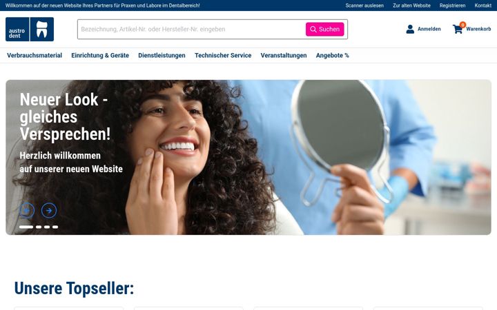 Screenshot of austrodent.at