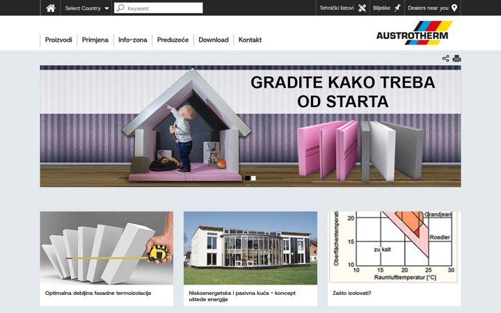 Screenshot of austrotherm.ba