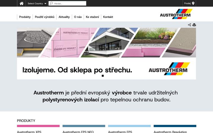 Screenshot of austrotherm.cz