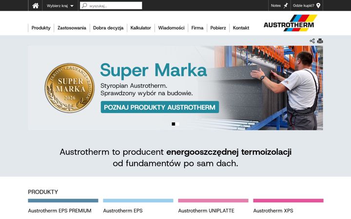 Screenshot of austrotherm.pl
