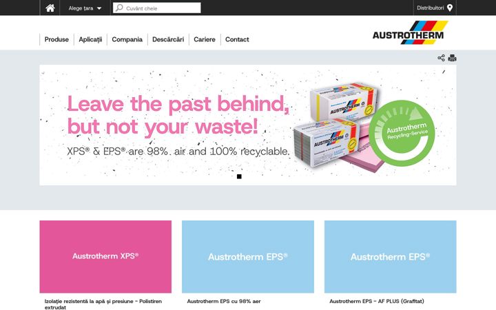 Screenshot of austrotherm.ro