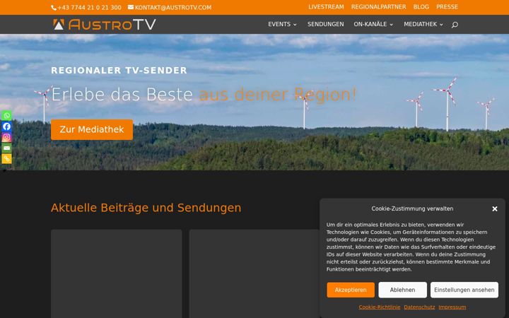 Screenshot of austrotv.com
