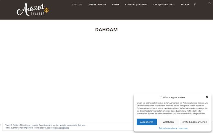 Screenshot of auszeit-chalets.com