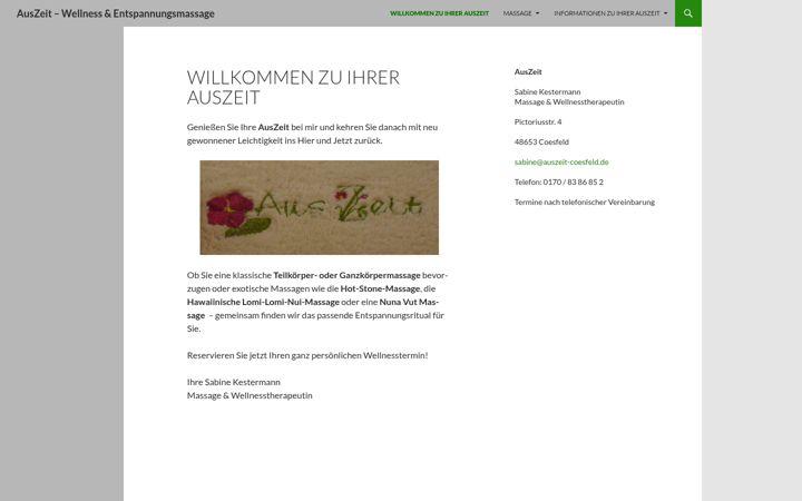 Screenshot of auszeit-coesfeld.de