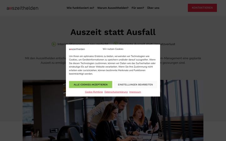 Snimka zaslona za auszeit-helden.de