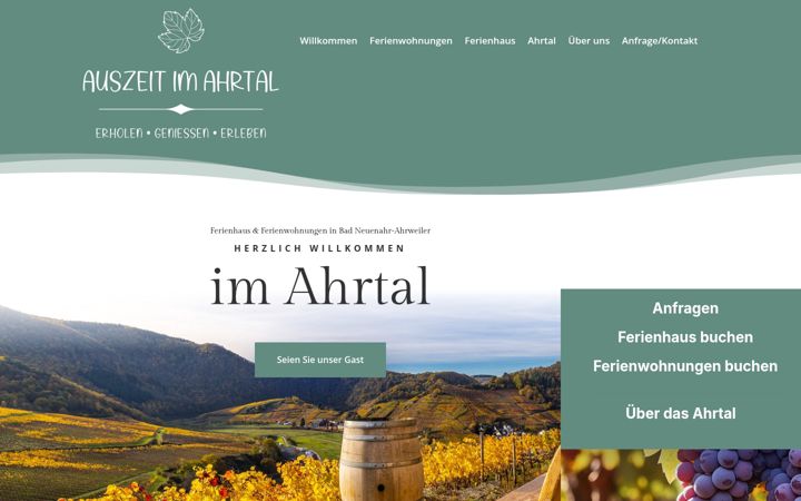 Екранна снимка на auszeit-im-ahrtal.de