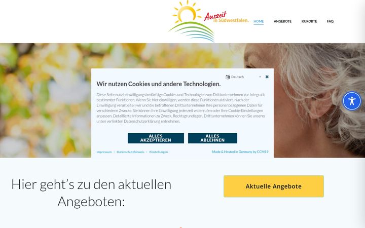 Screenshot of auszeit-in-swf.de
