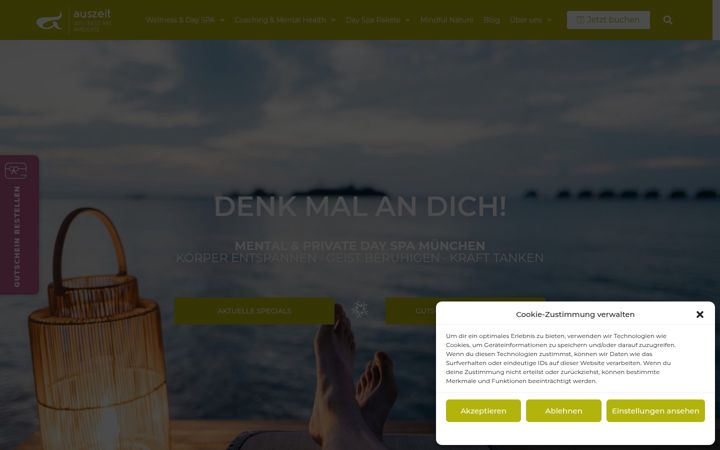 Екранна снимка на auszeit-muenchen.de