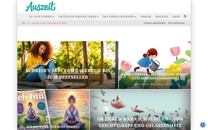 Screenshot of auszeit.bio