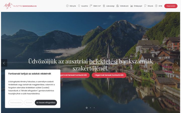 Screenshot of ausztriabankszamla.hu