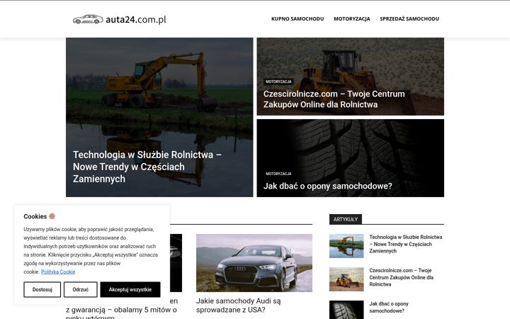 Screenshot of auta24.com.pl