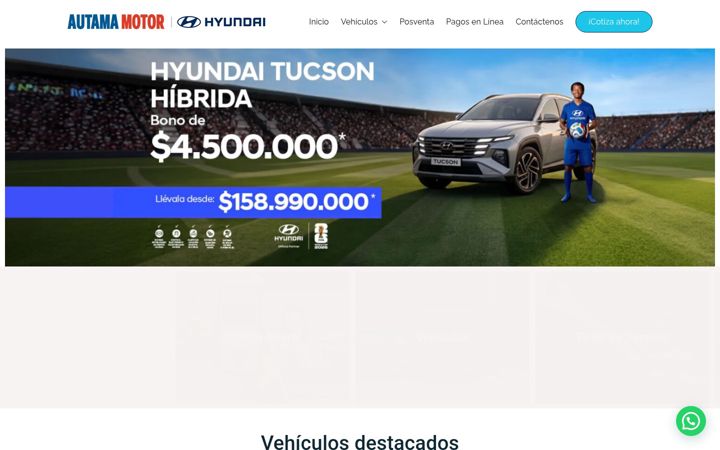 Screenshot of autamamotorhyundai.com
