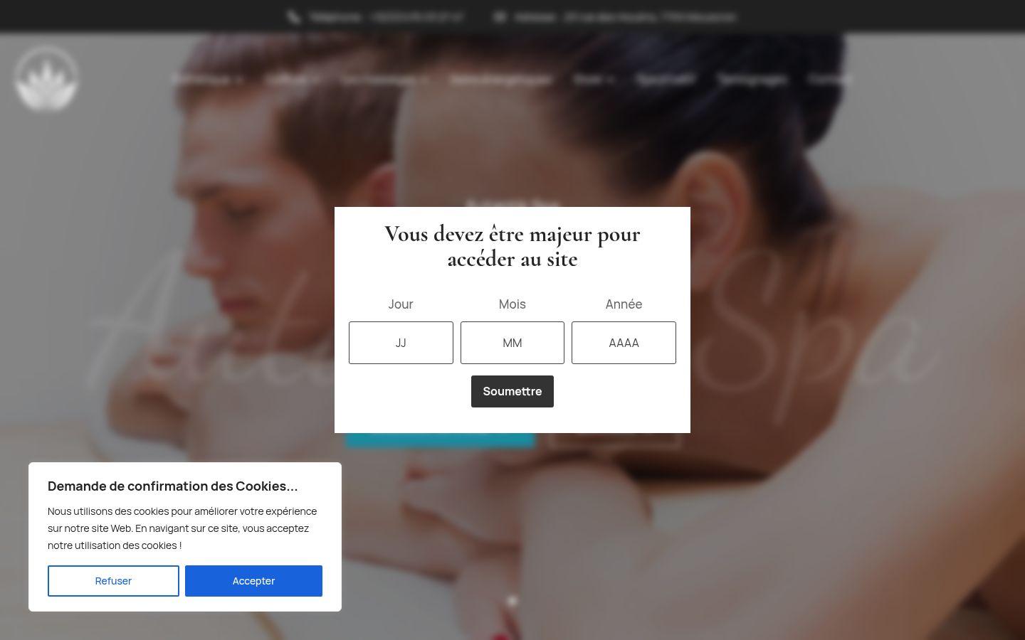 Screenshot of the consent banner shown before any interaction