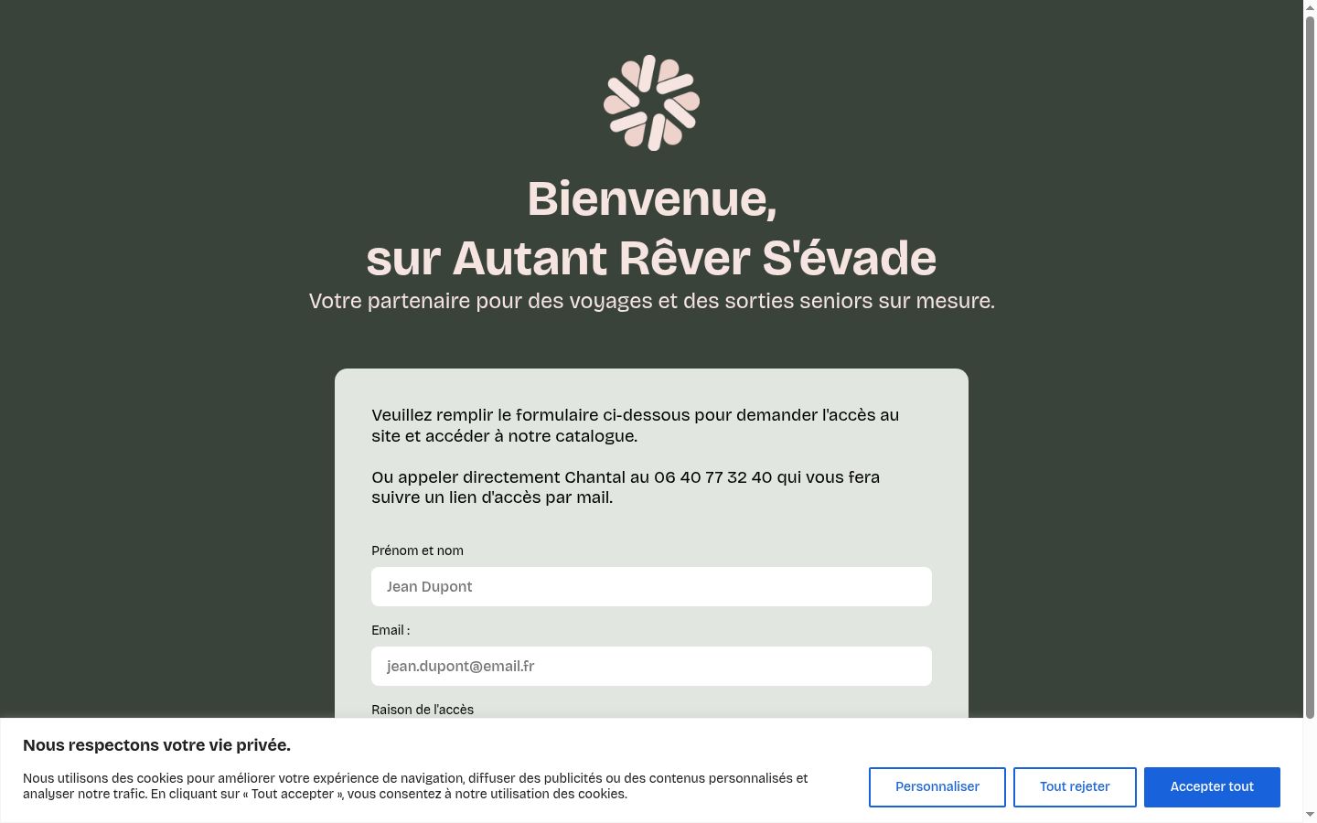 Screenshot tal-banner tal-kunsens muri qabel kwalunkwe interazzjoni