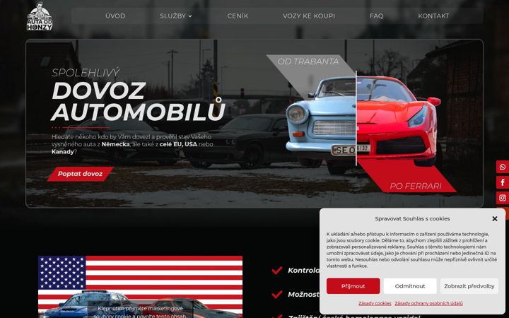 Screenshot di autaodhonzy.cz