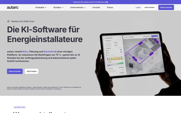 Screenshot of autarc.energy
