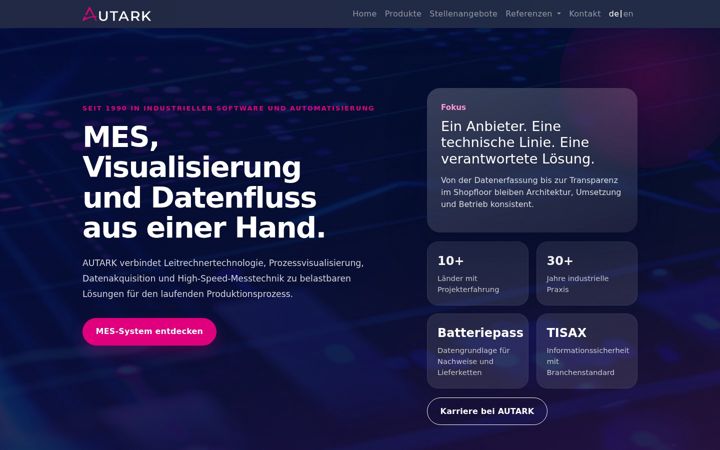Screenshot of autark.com