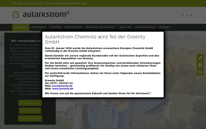 Ekrano kopija autarkstrom-chemnitz.eu