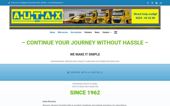 Screenshot von autax.nl