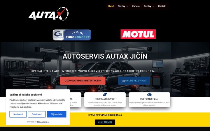 Ekrano kopija autaxservis.cz