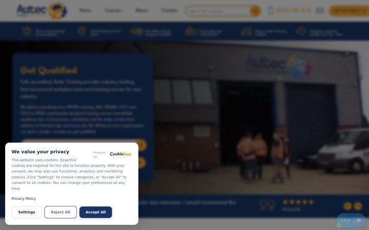 Screenshot of autec.co.uk