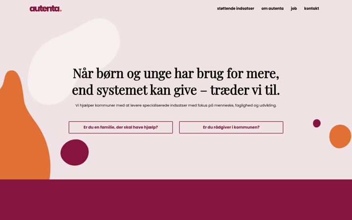 Screenshot of autenta.dk