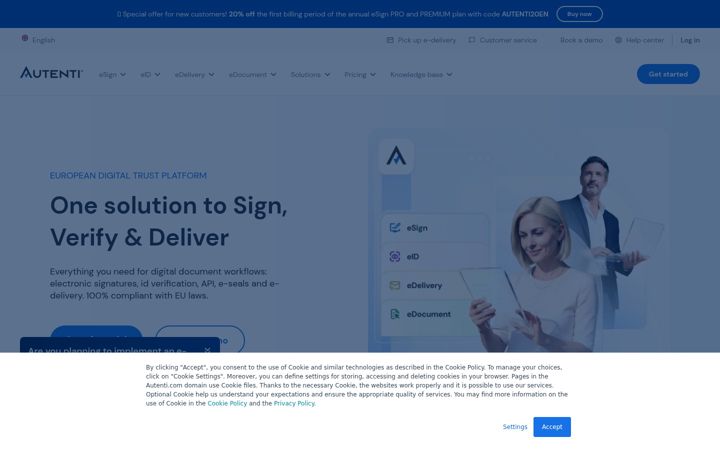 Screenshot of autenti.com