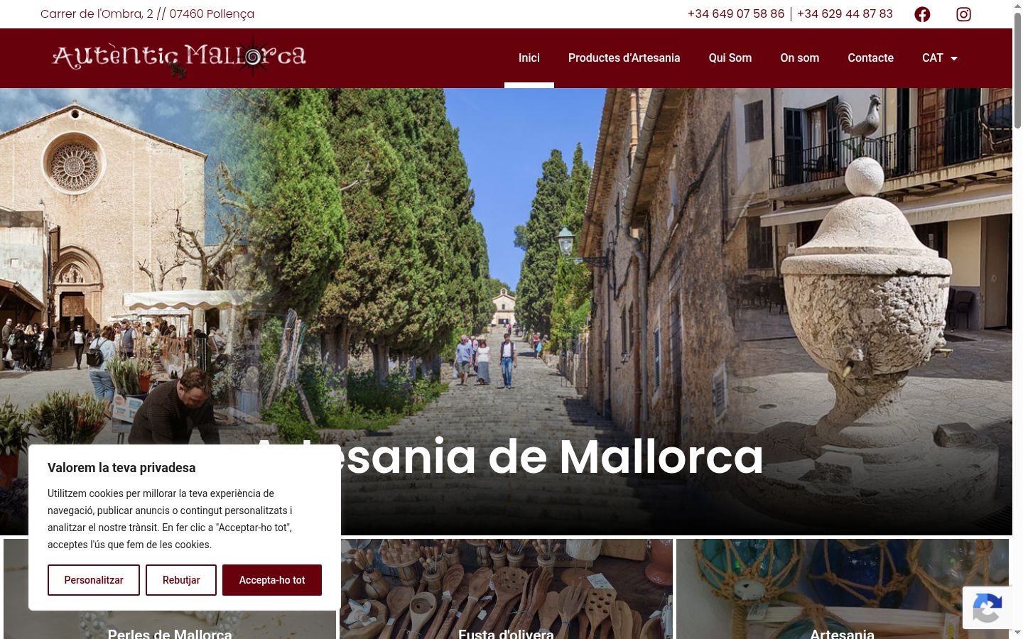 Screenshot tal-banner tal-kunsens muri qabel kwalunkwe interazzjoni