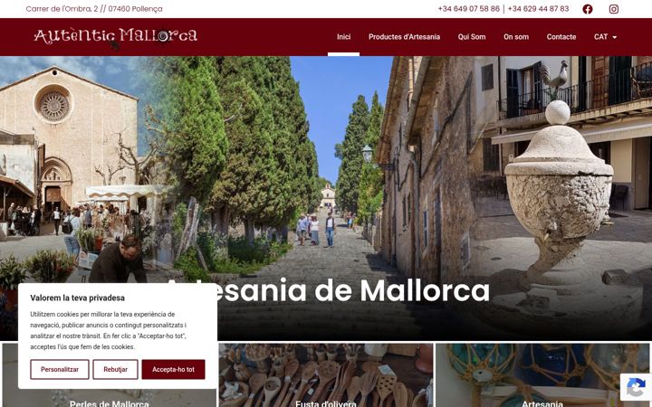 Screenshot of autentic-mallorca.com