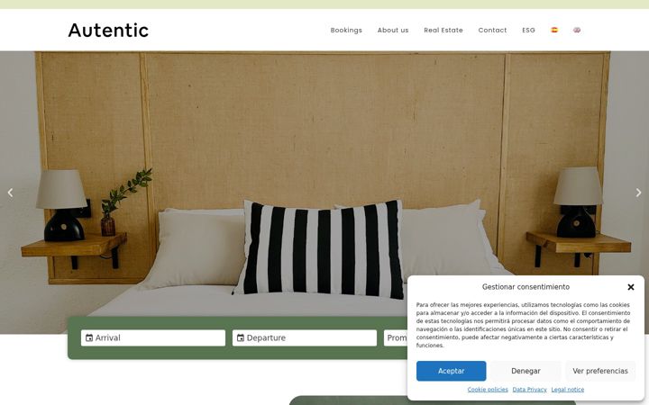 Snímek obrazovky autentic-stay.com