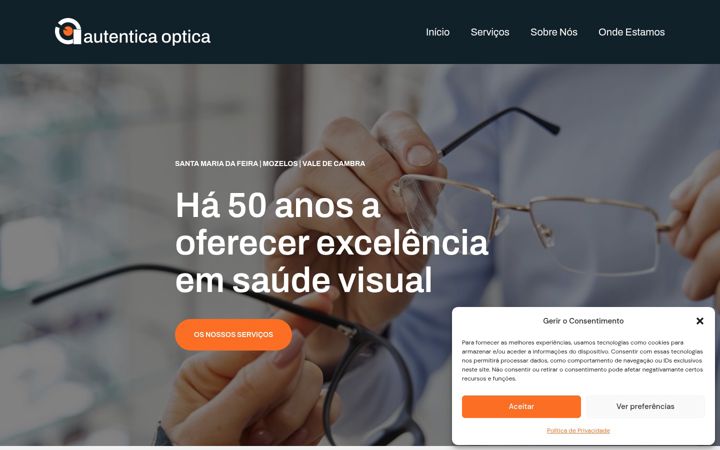 Screenshot of autenticaoptica.com