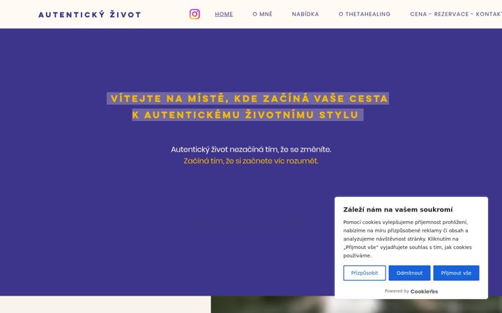 Screenshot di autentickyzivot.cz