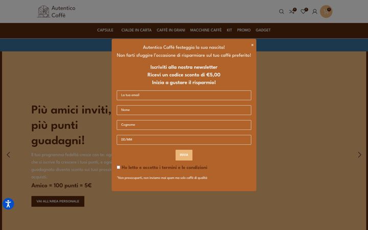 Screenshot of autenticocaffe.it